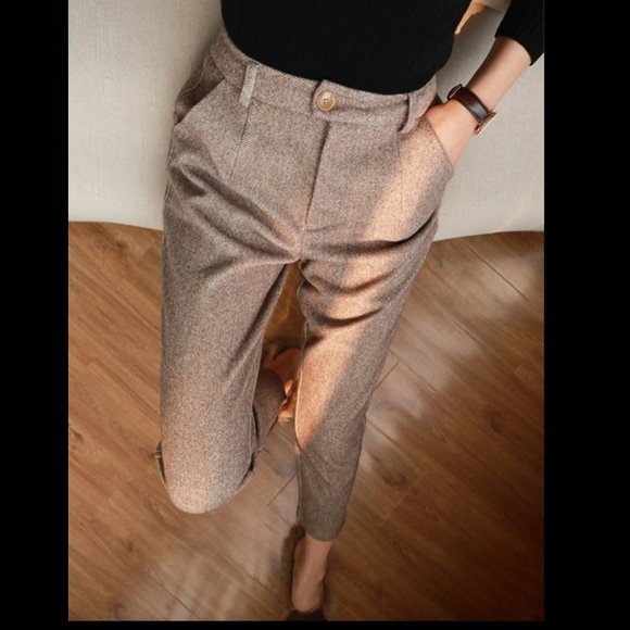 Herringbone Suit Pants - Picture 1 of 10